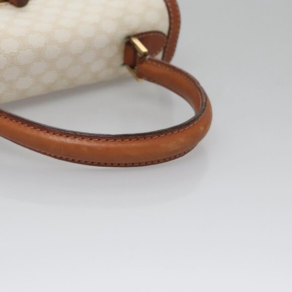 CELINE Macadam Canvas Hand Bag PVC Leather 2way White - Picture 6 of 16